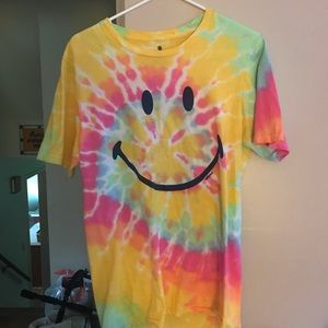 Tie Dye Smiley T Shirt